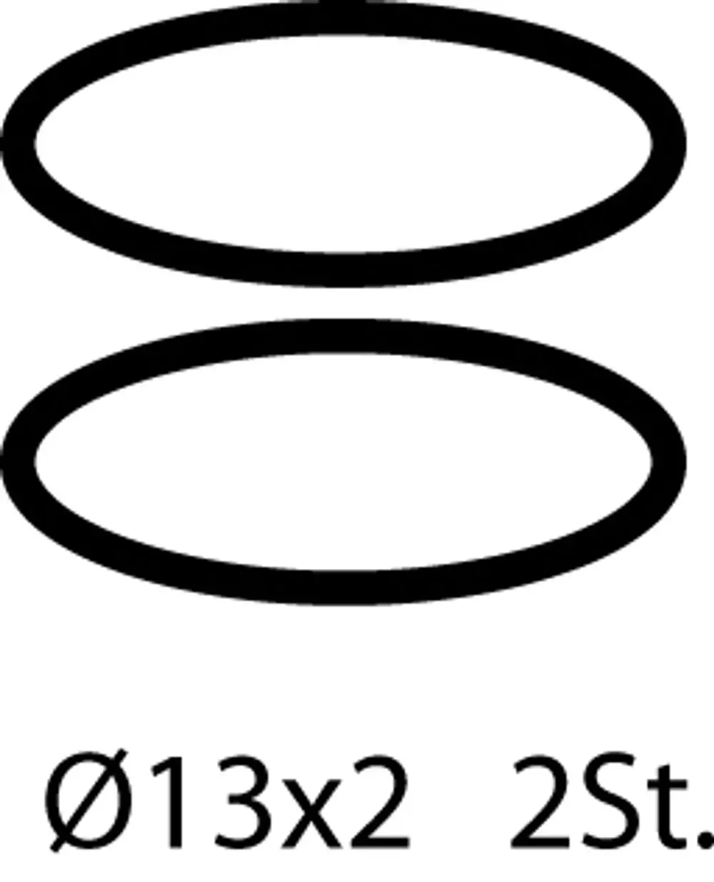 O-Ringe in ovaler Form. Zwei Stück dargestellt. Ideal Standard Produkt für Dichtungsanwendungen.